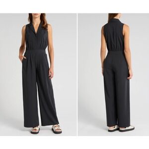 Rhone Mirage Sleeveless Jumpsuit Black Matte UltraLite Stretch UPF‎ 50 Size 8